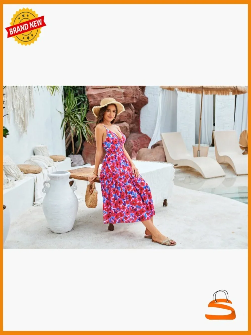 One Piece Swimsuit with Cover Up Skirt Tummy Control V Neck